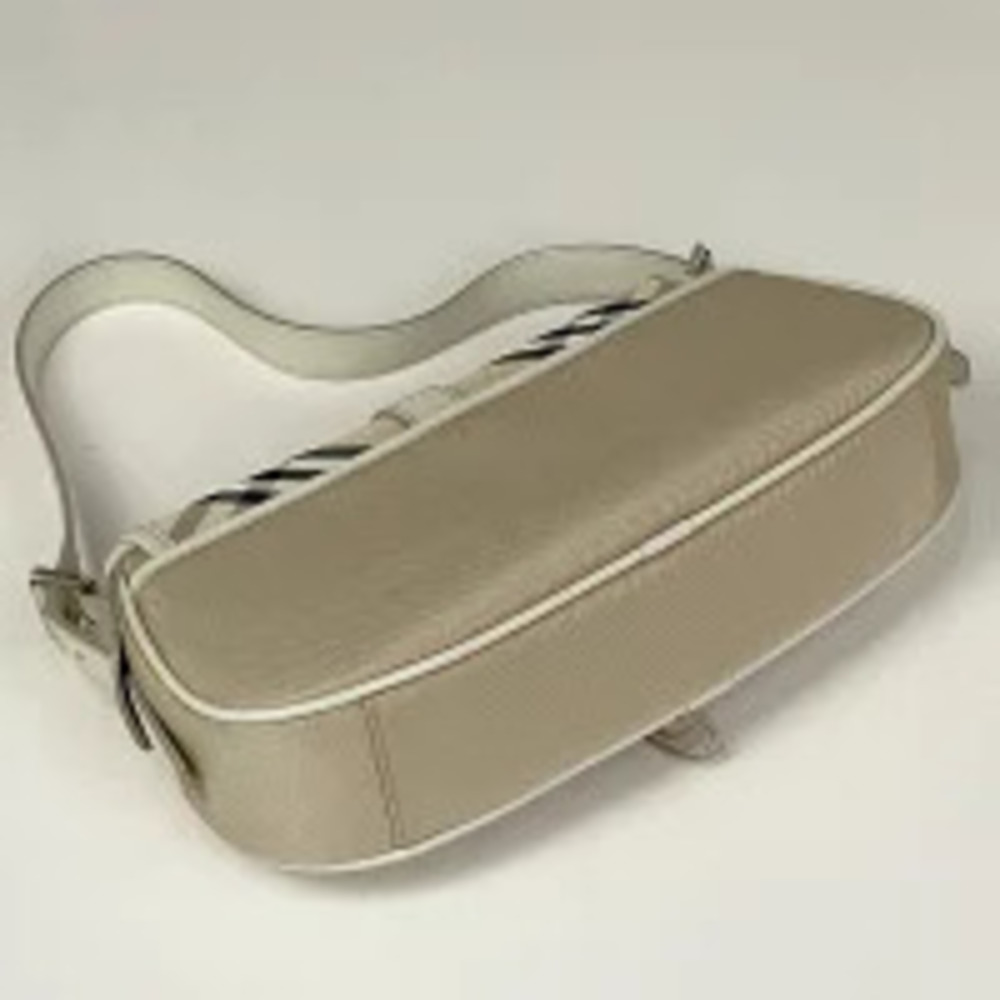Burberry Handbag White Check Nova Bag Shoulder Beige
